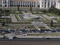 Praça do Imperio vue depuis le sommet du monument des découvertes (Padrao dos Descobrimentos)