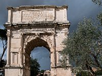 L'arc de Titus, qui marque l'entrée du Forum Romain
