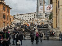Piazza di Spagna - Escalier de l'église de la Trinité des Monts (en travaux)