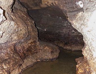 Vue de la grotte et du ruisseau