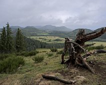 Chaîne des puys depuis la Combegrasse