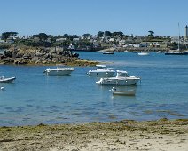 Le port de Batz au retour (sans brume !)