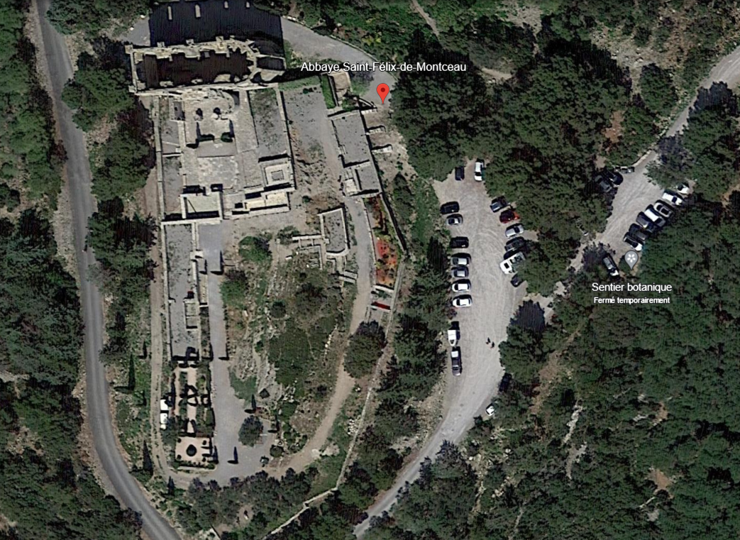 Vue satellite du site (Crédit Google earth)