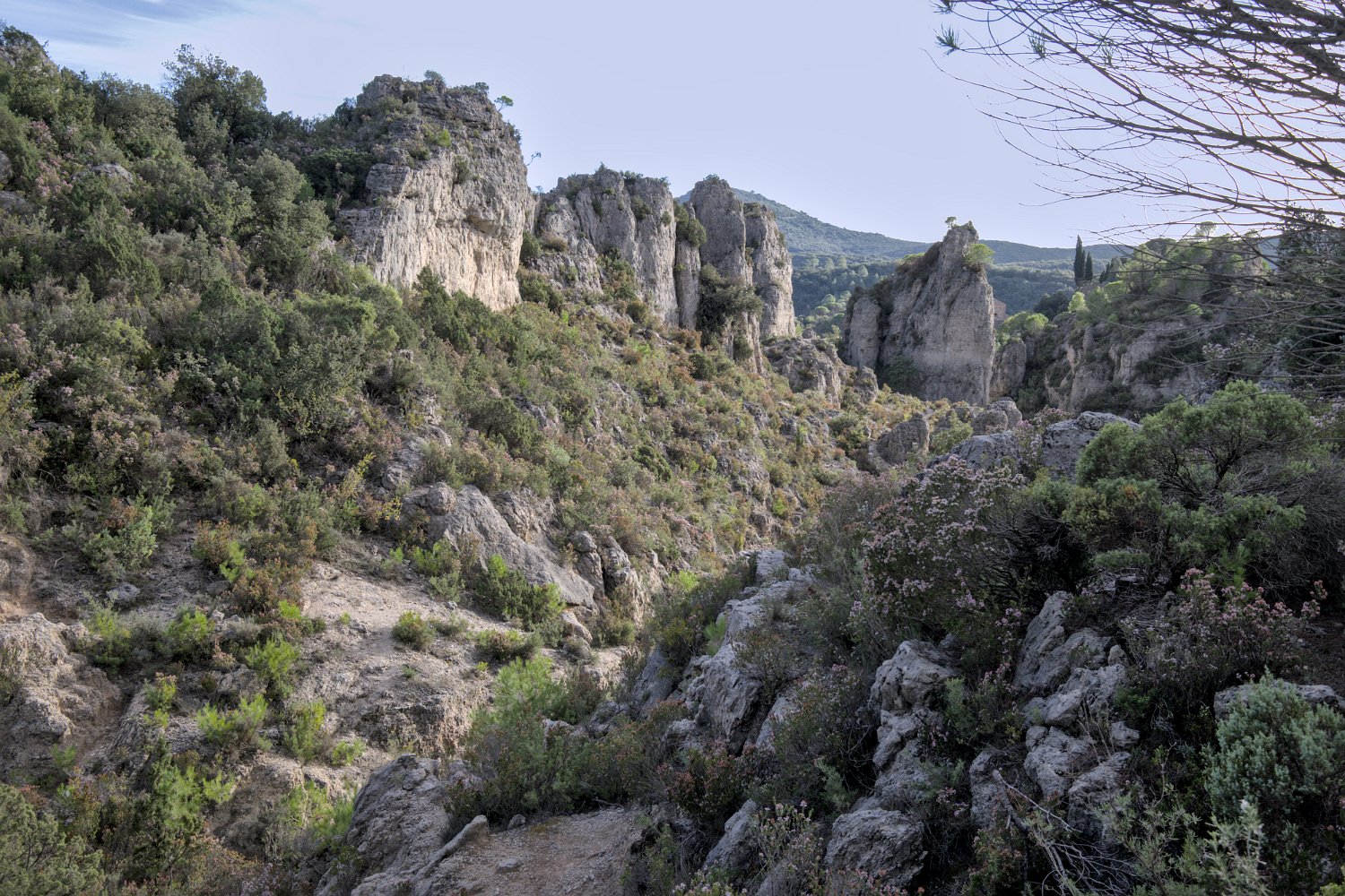 Vue sur les formations rocheuses