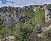 Vue sur les formations rocheuses