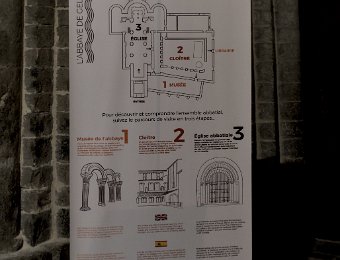 Abbaye de Gellone - Panneau d'information