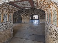 Intérieur du Sheesh Mahal (palais des miroirs)  La pièce centrale servait de Diwan-i-Kaas (salle des audiences privées)