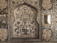 Décoration murale dans le Sheesh Mahal (palais des miroirs)