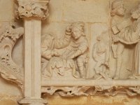 Siège abbatial, détail (soldats jouant les vêtements de Jésus)