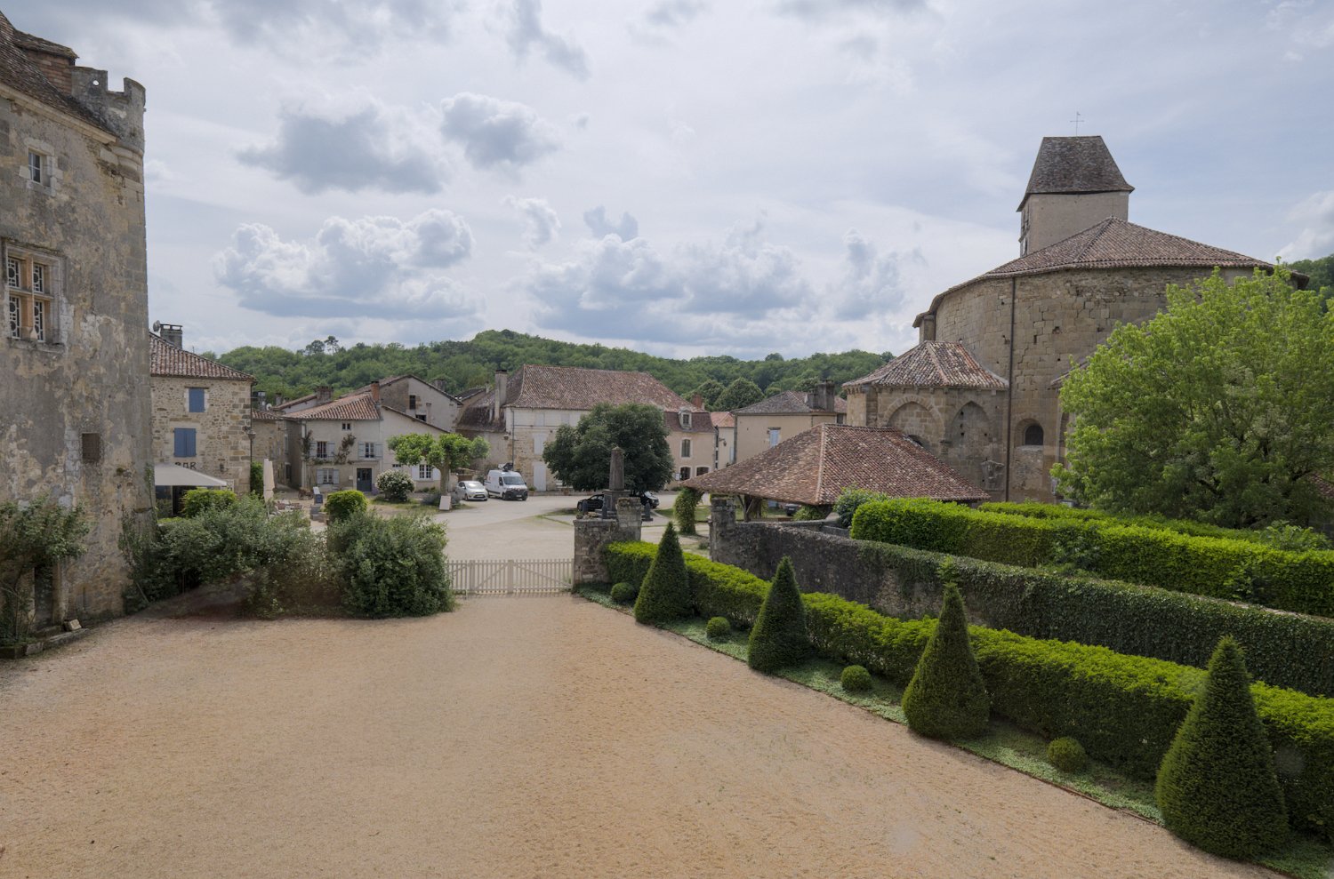Vue sur le village depuis le château