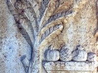 Sculture de palmier à l'entrée du temple de bêl