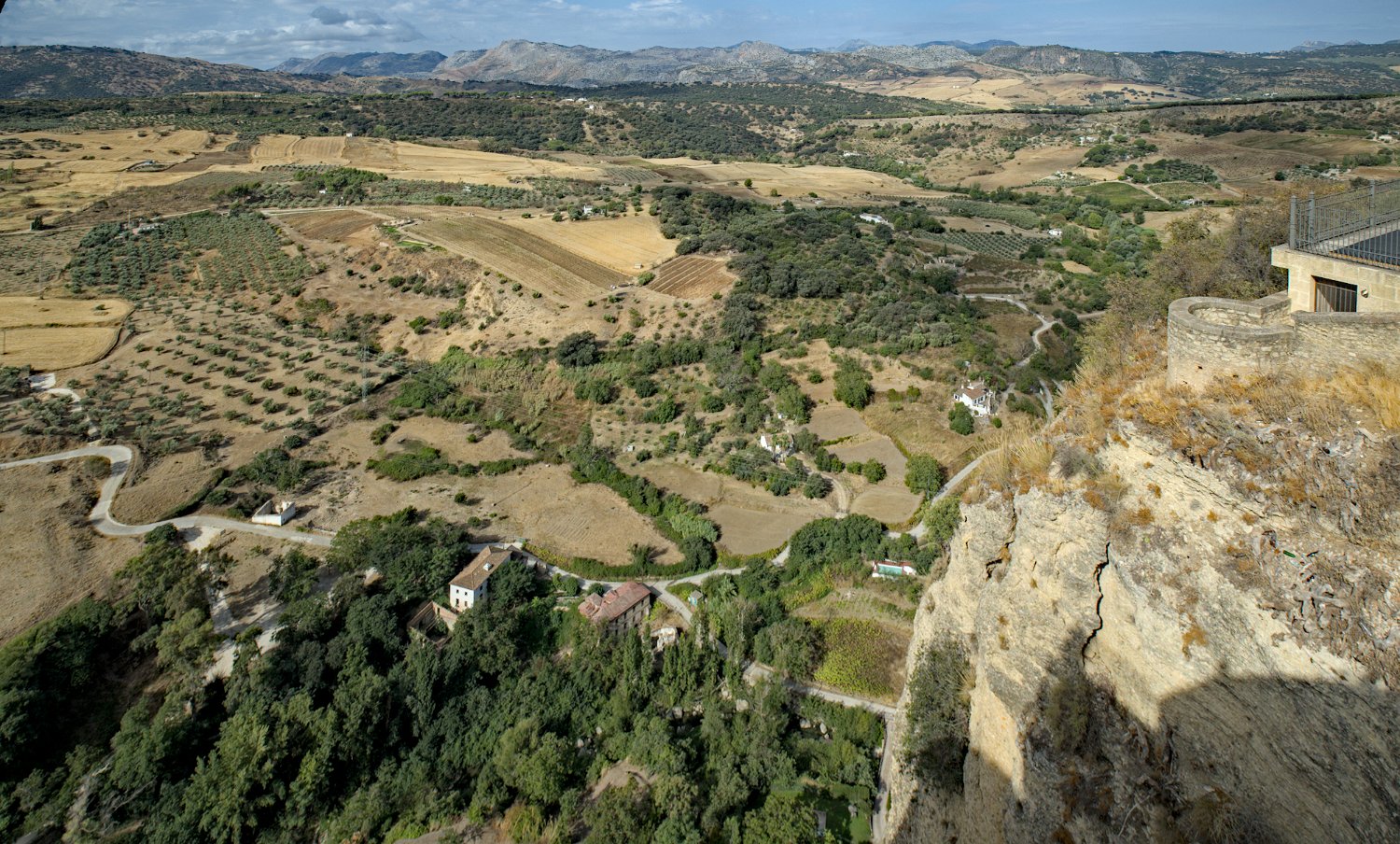 Vue sur la campagne environnante